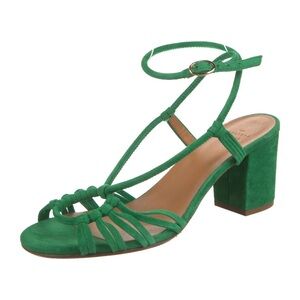 Sezane Green Strappy Sandals